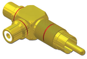 Vc220 - male RCA - 2 female RCA adapter